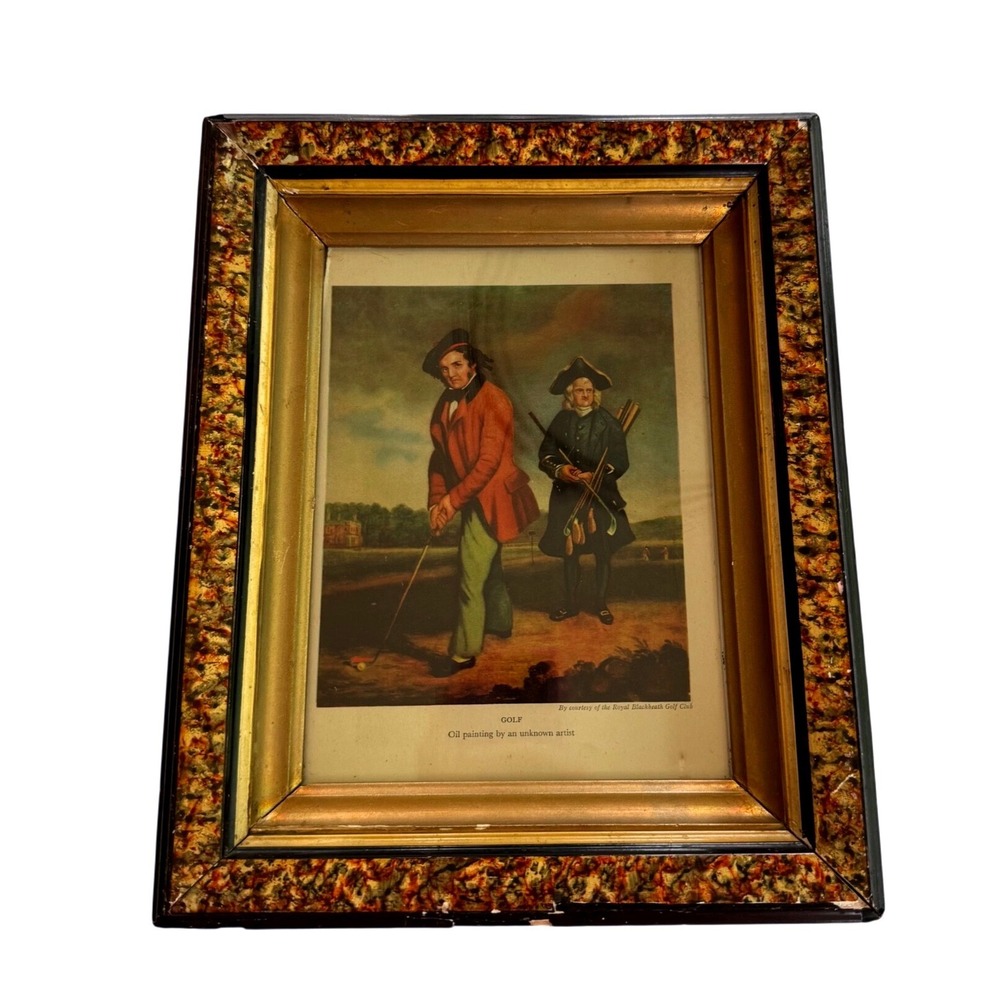Vintage Golf Oil Painting Art Royal Blackheath Golf Club